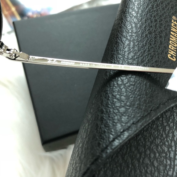 Ray Ban Polarized Mirror Chromance Aviator Sunglasses - Picture 6 of 8